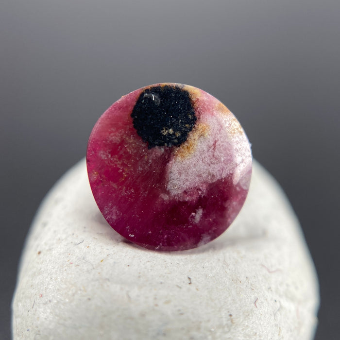 1.48 ct. Ultra-Rare Red Beryl on Rhyolite and Bixbyite Matrix Cabochon