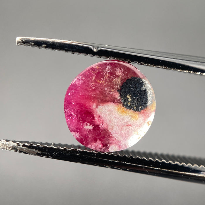 1.48 ct. Ultra-Rare Red Beryl on Rhyolite and Bixbyite Matrix Cabochon