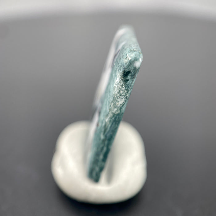 14.03 ct. Rare Benitoite on Natrolite  and Crossite Matrix with Neptunite Cabochon