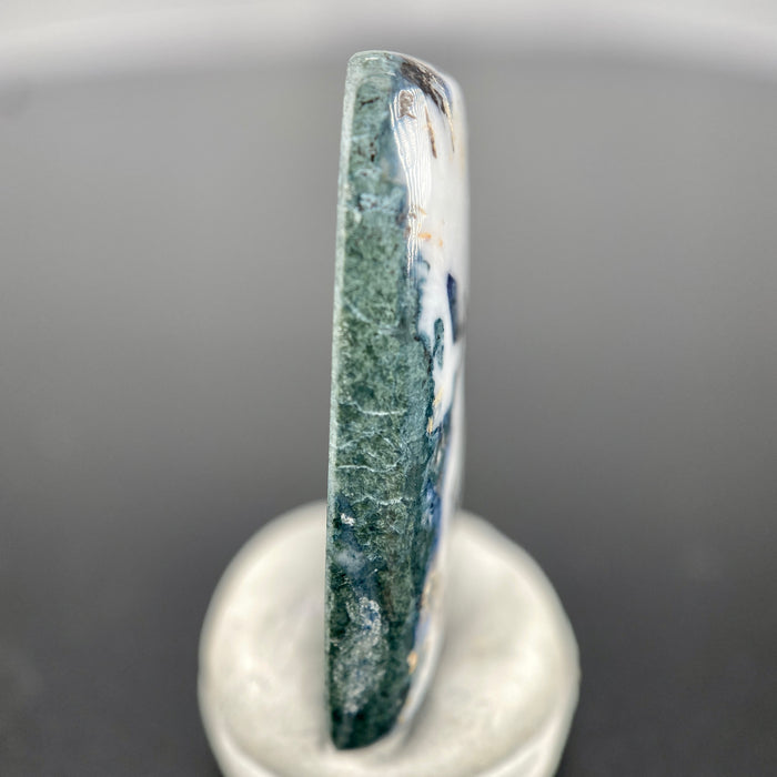 18.79 ct. Rare Benitoite on Natrolite  and Crossite Matrix with Neptunite and Joaquinite Cabochon