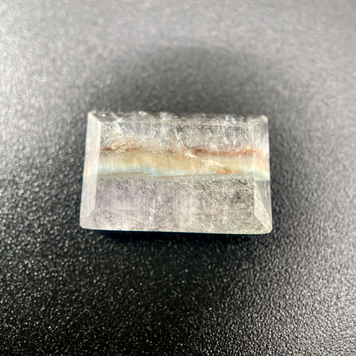 Gilalite in quartz, also known as Medusa Quartz, fancy rectangle cabochon 5.10 carats available on sanctuary of stones dot com