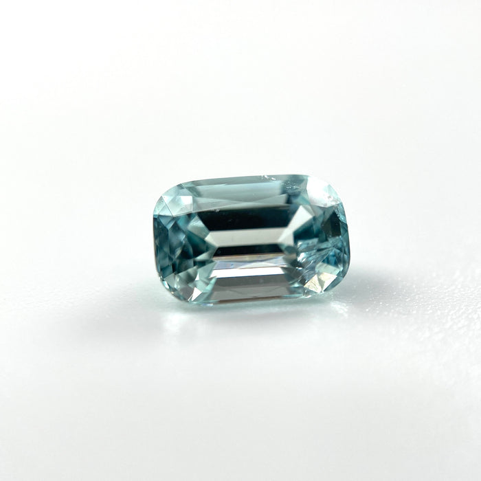 Rare Greenish Blue Amblygonite Emerald Cut Gemstone, 0.83 Carats, sanctuary of stones dot com, photo 5