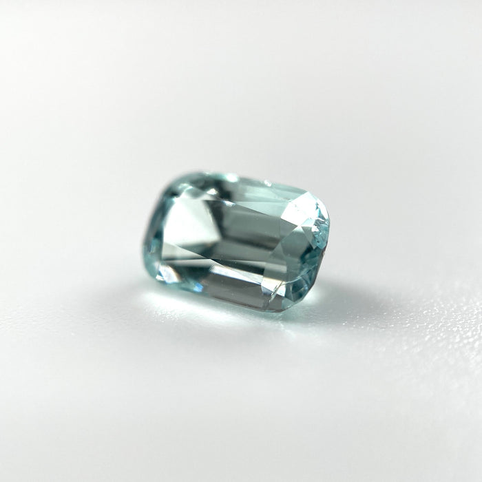 Rare Greenish Blue Amblygonite Emerald Cut Gemstone, 0.83 Carats, sanctuary of stones dot com, photo 3