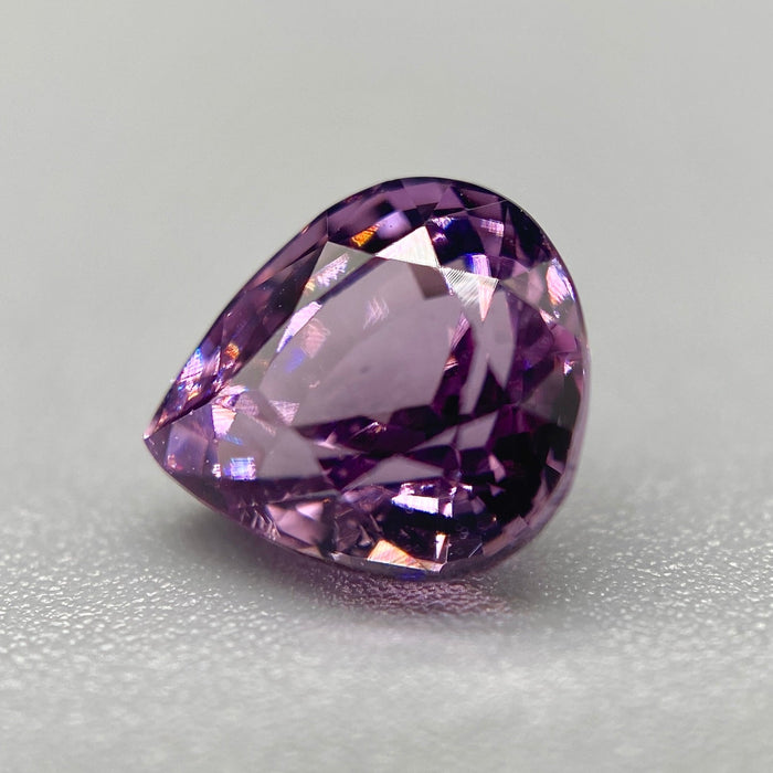 1.80 ct. Spinel from Burma, Vivid Pinkish-Purple, GFCO Certified gemstone, unheated and untreated, eye clean clarity, available at sanctuaryofstones.com, sanctuary of stones dot com, photo1
