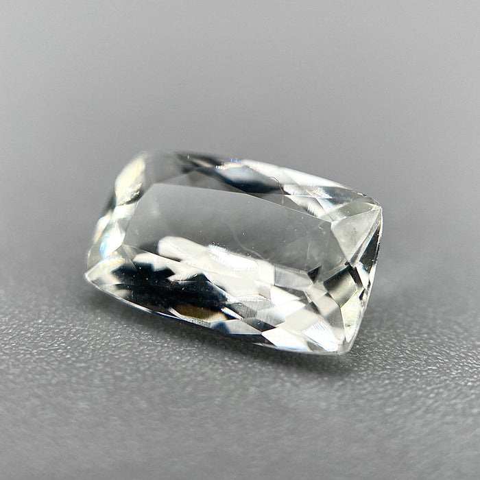 Colorless Brazilian phenakite gemstone, fancy rectangle cut, 1.155 carats, VVS clarity, available at sanctuaryofstones.com