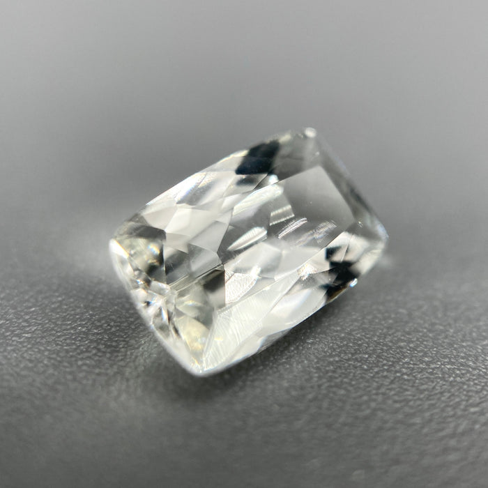 Colorless Brazilian phenakite gemstone, fancy rectangle cut, 1.155 carats, VVS clarity, available at sanctuaryofstones.com