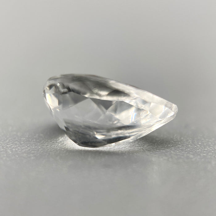 Colorless Brazilian phenakite pear cut gemstone, 0.955 carats, VVS clarity available at sanctuaryofstones.com