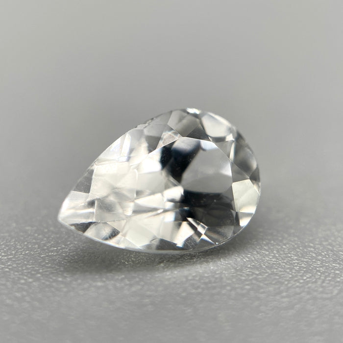 Colorless Brazilian phenakite pear cut gemstone, 0.955 carats, VVS clarity available at sanctuaryofstones.com
