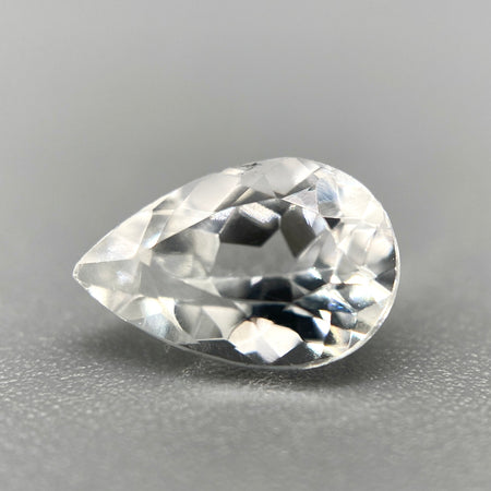 Colorless Brazilian phenakite pear cut gemstone, 0.955 carats, VVS clarity available at sanctuaryofstones.com