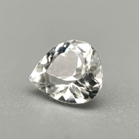 Brazilian colorless phenakite pear cut gemstone, 0.935 carats, authentic phenakite available at sanctuaryofstones.com