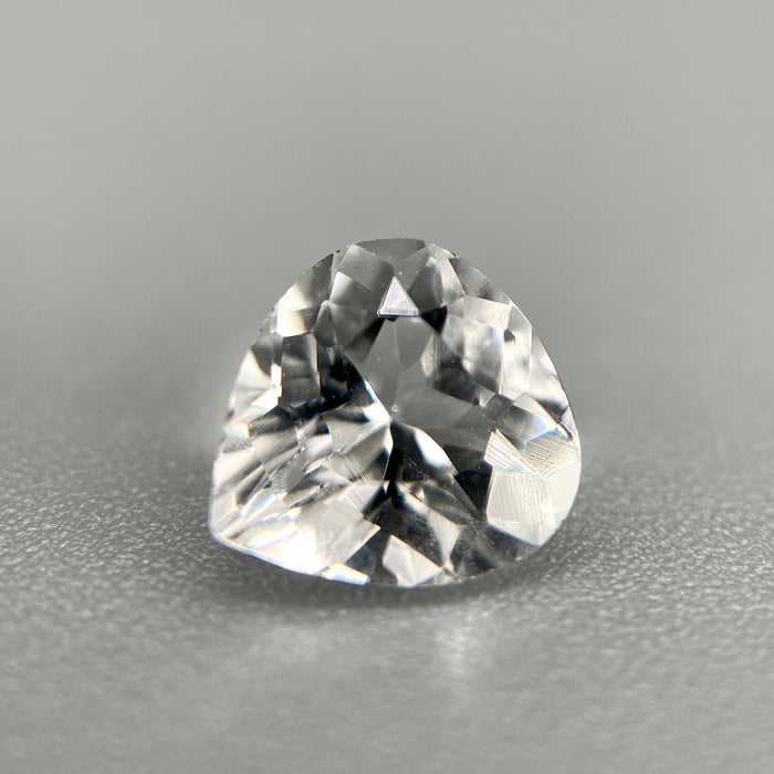 Brazilian colorless phenakite pear cut gemstone, 0.935 carats, authentic phenakite available at sanctuaryofstones.com