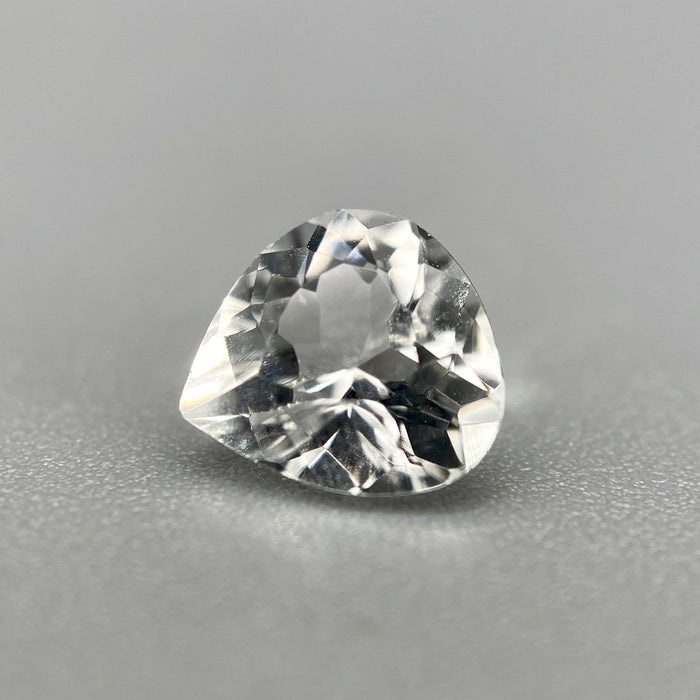Brazilian colorless phenakite pear cut gemstone, 0.935 carats, authentic phenakite available at sanctuaryofstones.com
