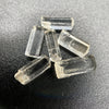 0.78 gram 6-piece lot of crystal clear Burmese phenakite crystals on black background available at sanctuaryofstones.com