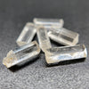 0.78 gram 6-piece lot of crystal clear Burmese phenakite crystals on black background available at sanctuaryofstones.com
