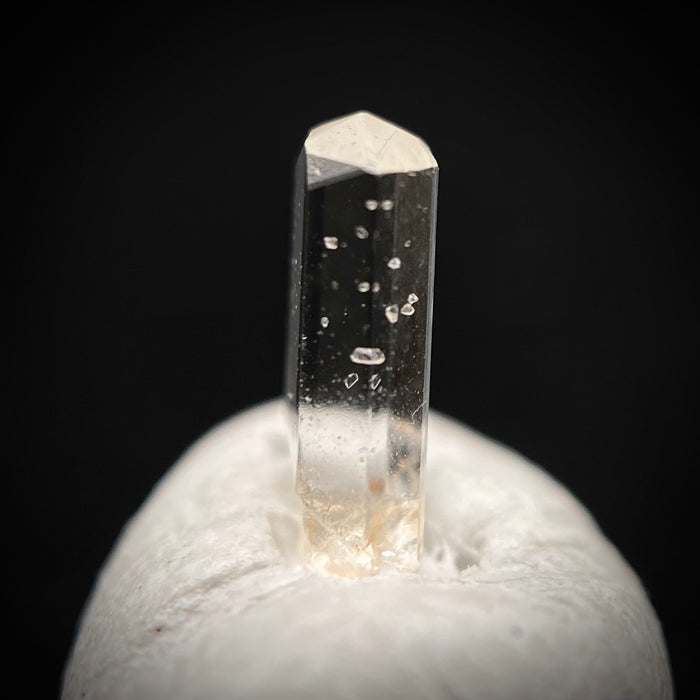 0.23 carat Burmese phenakite drill bit crystal for sale, glass clear, natural termination available at sanctuaryofstones.com photo 5