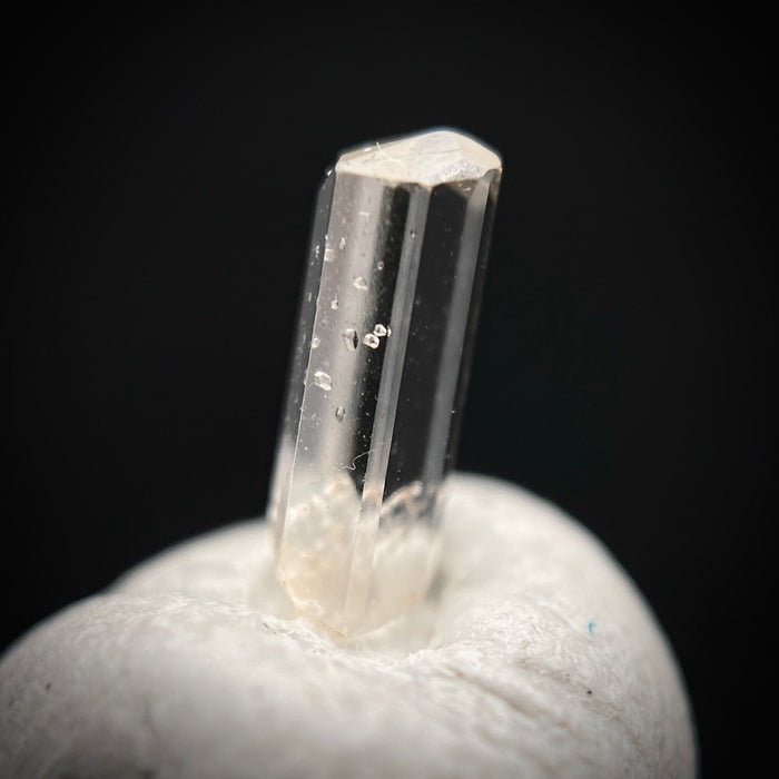 0.23 carat Burmese phenakite drill bit crystal for sale, glass clear, natural termination available at sanctuaryofstones.com photo 6