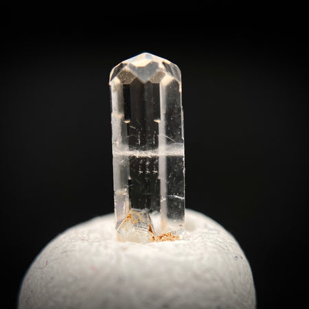 0.455 carat Burmese phenakite drill bit crystal for sale, glass clear, natural termination available at sanctuaryofstones.com photo 2