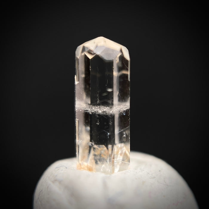 0.455 carat Burmese phenakite drill bit crystal for sale, glass clear, natural termination available at sanctuaryofstones.com photo 9