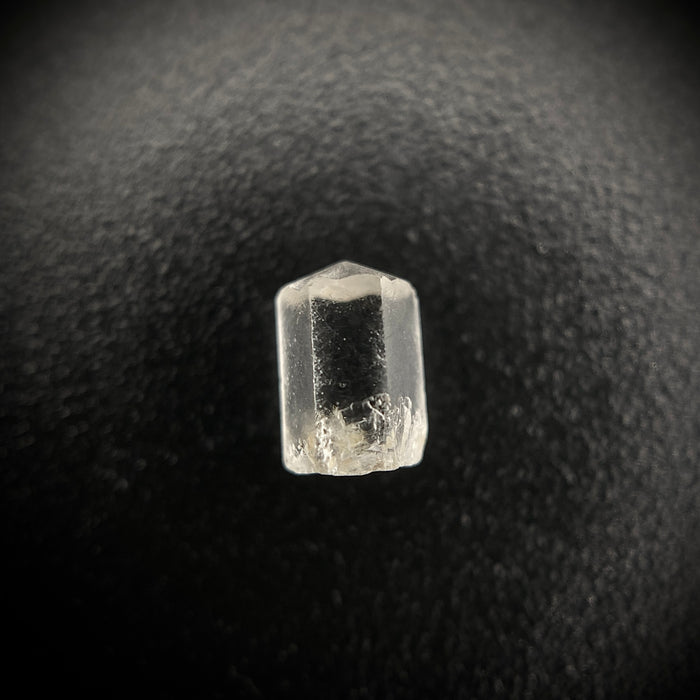 0.47 carat Burmese phenakite drill bit crystal for sale, glass clear, natural termination available at sanctuaryofstones.com photo 4