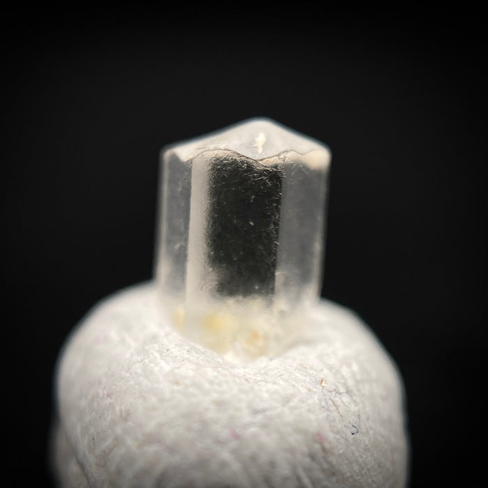 0.47 carat Burmese phenakite drill bit crystal for sale, glass clear, natural termination available at sanctuaryofstones.com photo 8