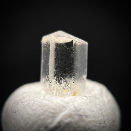 0.47 carat Burmese phenakite drill bit crystal for sale, glass clear, natural termination available at sanctuaryofstones.com photo 1
