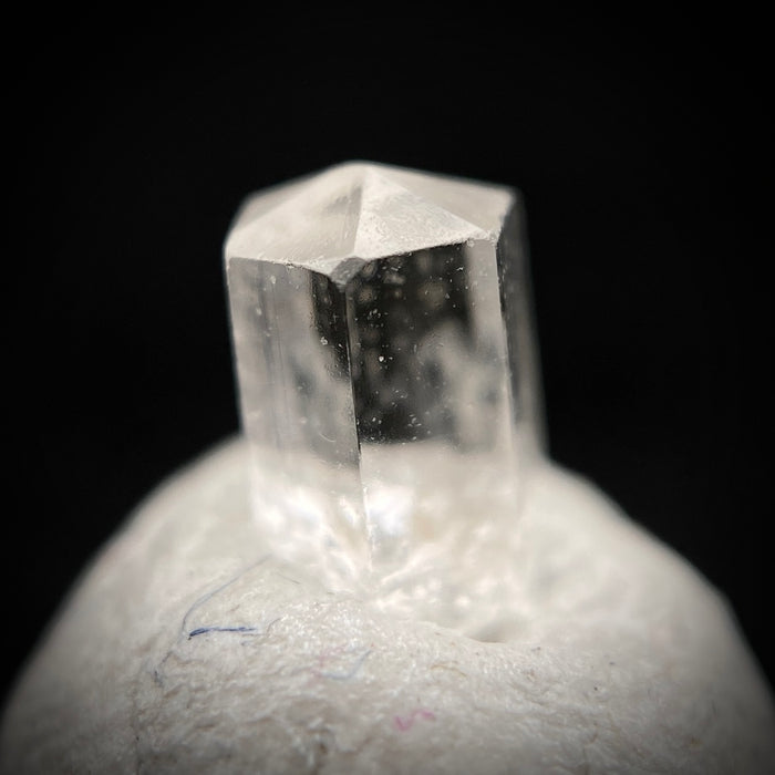 0.48 carat Burmese phenakite drill bit crystal for sale, glass clear, natural termination available at sanctuaryofstones.com photo 10