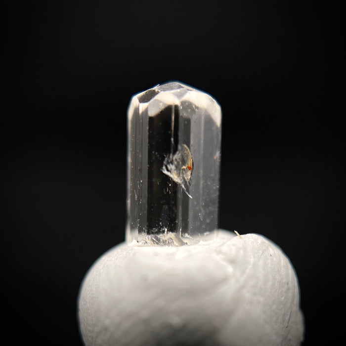 0.49 carat Burmese phenakite drill bit crystal for sale, glass clear, natural termination available at sanctuaryofstones.com photo 1