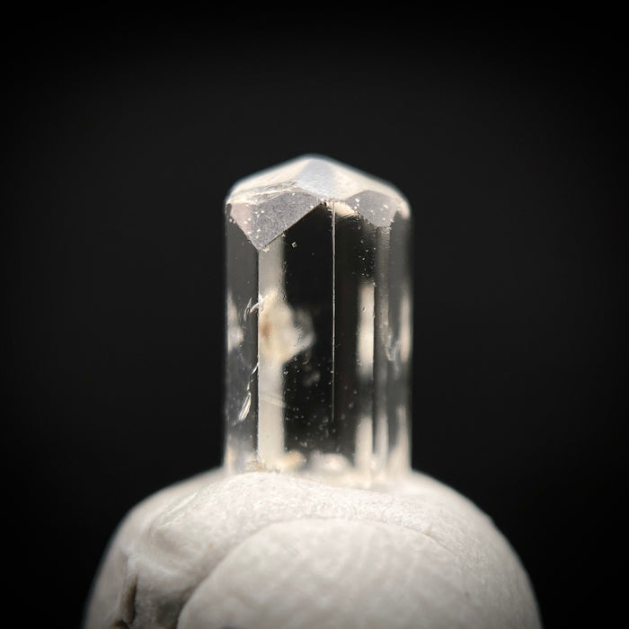 0.49 carat Burmese phenakite drill bit crystal for sale, glass clear, natural termination available at sanctuaryofstones.com photo 6
