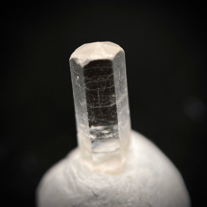 0.52 carat Burmese phenakite drill bit crystal for sale, glass clear, natural termination available at sanctuaryofstones.com photo 8