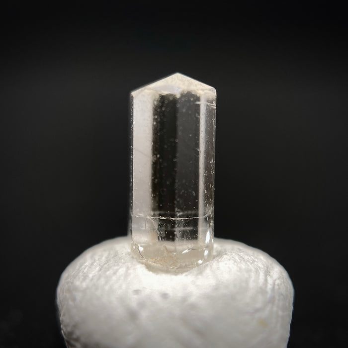 0.55 carat Burmese phenakite drill bit crystal for sale, glass clear, natural termination available at sanctuaryofstones.com photo 6