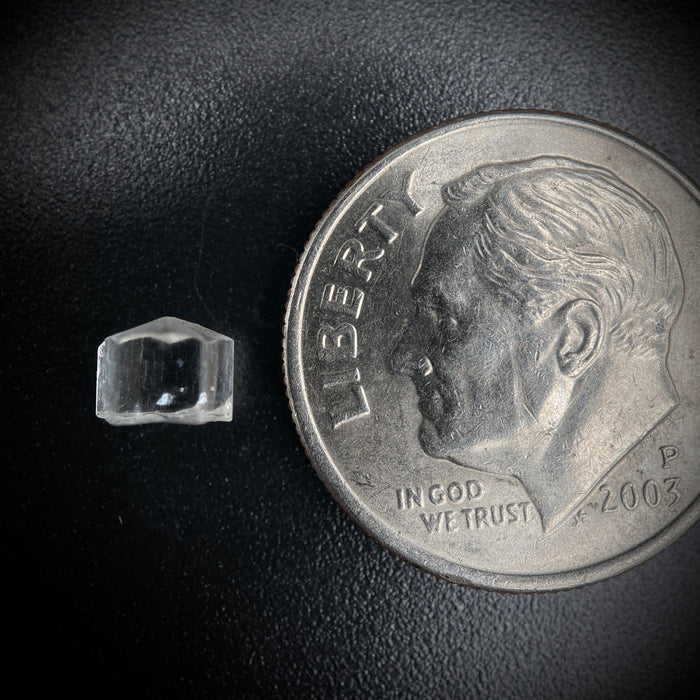 0.56 carat Burmese phenakite drill bit crystal for sale, glass clear, natural termination available at sanctuaryofstones.com photo 2