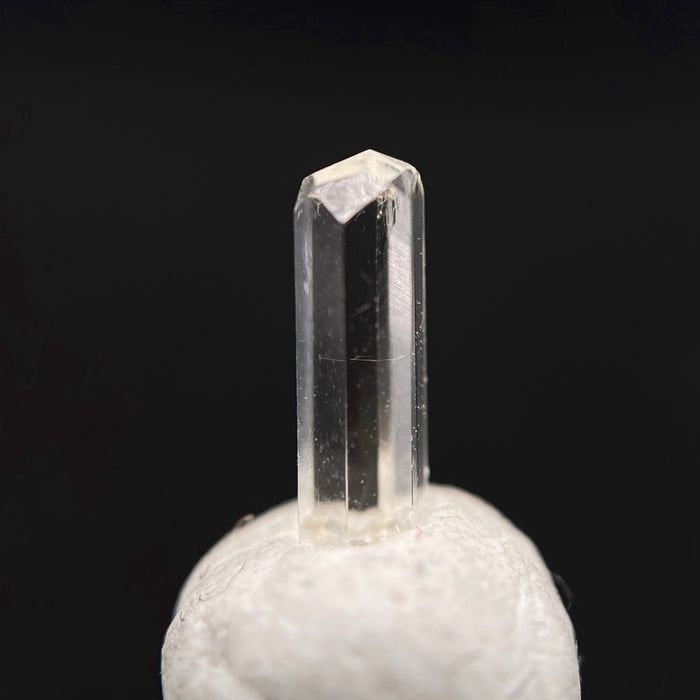 0.56 carat Burmese phenakite drill bit crystal for sale, glass clear, natural termination available at sanctuaryofstones.com photo 4