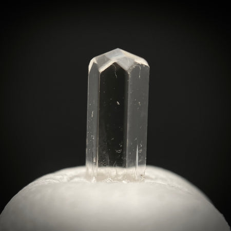 0.24 carat Burmese phenakite drill bit crystal for sale, glass clear, natural termination available at sanctuaryofstones.com photo 2