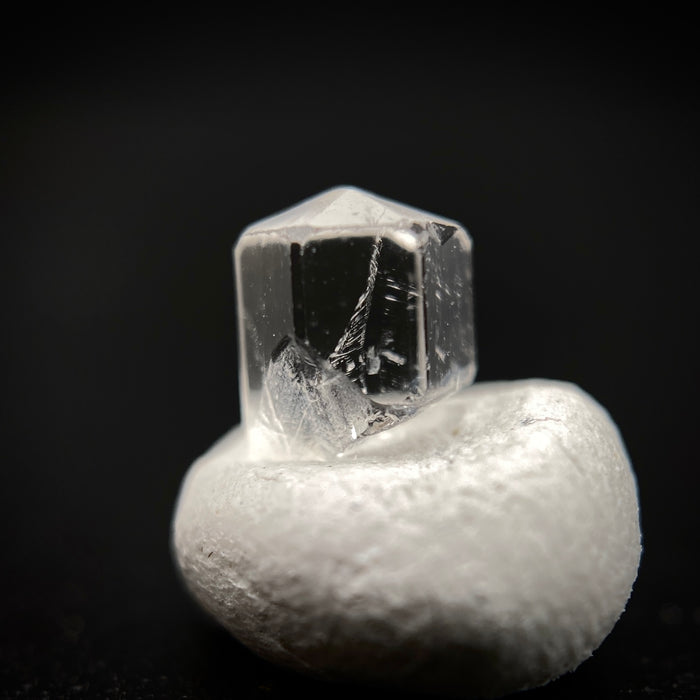 0.57 carat Burmese phenakite drill bit crystal for sale, glass clear, natural termination available at sanctuaryofstones.com photo 8