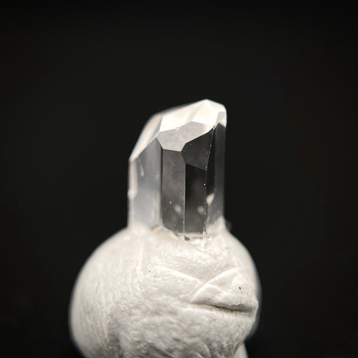 0.57 carat Burmese phenakite drill bit crystal for sale, glass clear, natural termination available at sanctuaryofstones.com photo 5