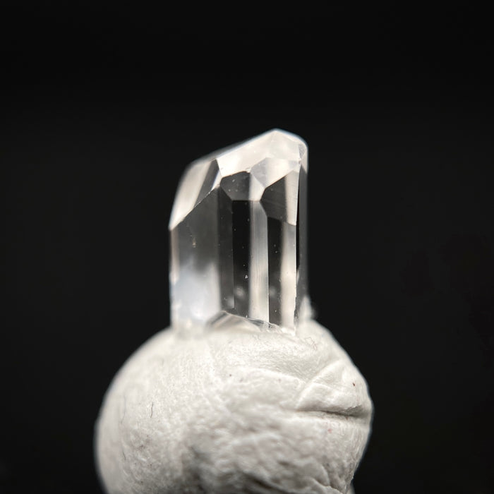 0.57 carat Burmese phenakite drill bit crystal for sale, glass clear, natural termination available at sanctuaryofstones.com photo 6