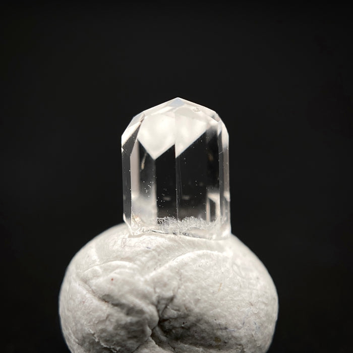 0.57 carat Burmese phenakite drill bit crystal for sale, glass clear, natural termination available at sanctuaryofstones.com photo 8