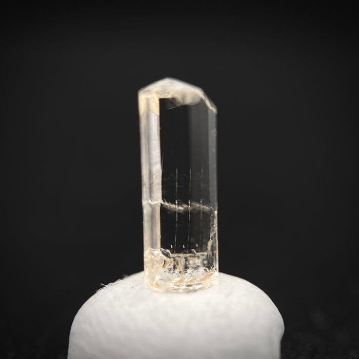 0.57 carat Burmese phenakite drill bit crystal for sale, glass clear, natural termination available at sanctuaryofstones.com photo 3
