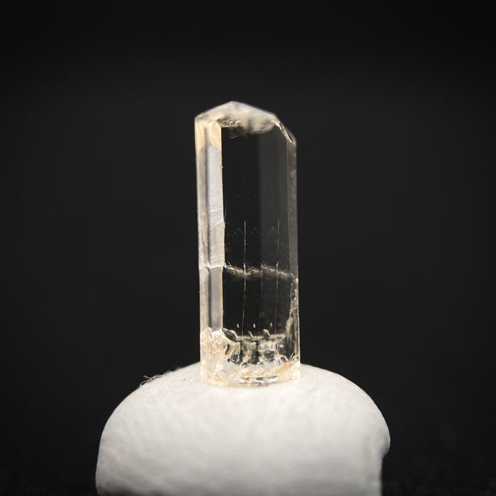 0.57 carat Burmese phenakite drill bit crystal for sale, glass clear, natural termination available at sanctuaryofstones.com photo 4