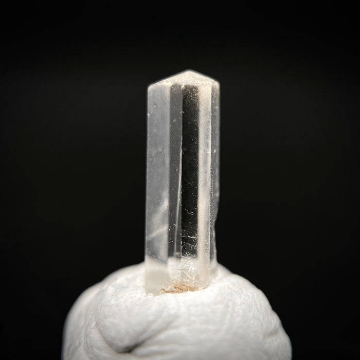 0.57 carat Burmese phenakite drill bit crystal for sale, glass clear, natural termination available at sanctuaryofstones.com photo 7