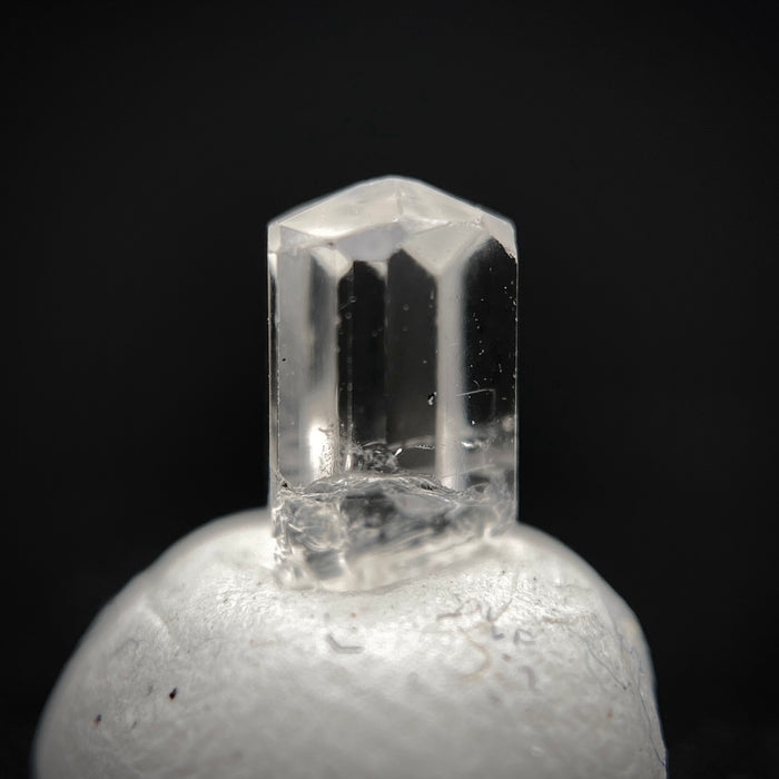 0.59 carat Burmese phenakite drill bit crystal for sale, glass clear, natural termination available at sanctuaryofstones.com photo 8