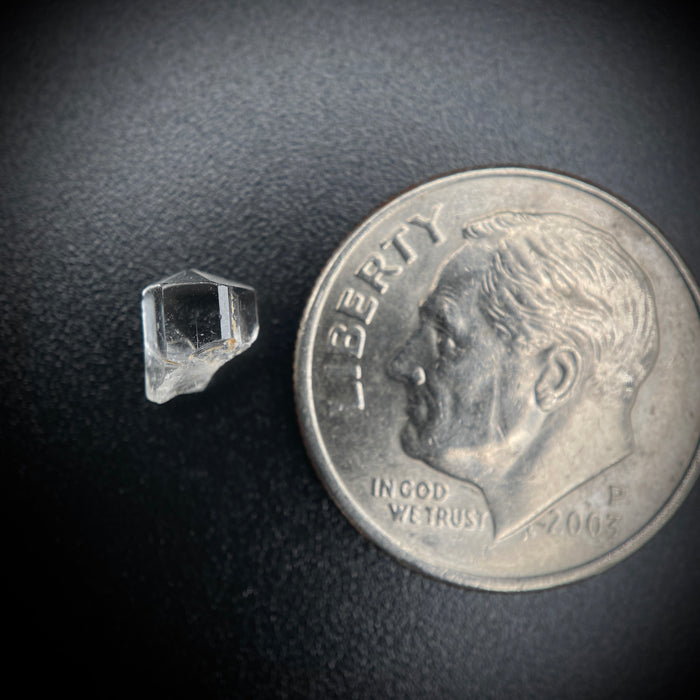 0.615 carat Burmese phenakite drill bit crystal for sale, glass clear, natural termination available at sanctuaryofstones.com photo 2