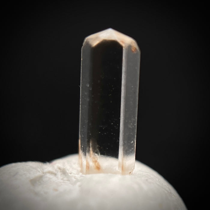 0.25 carat Burmese phenakite drill bit crystal for sale, glass clear, natural termination available at sanctuaryofstones.com photo 7