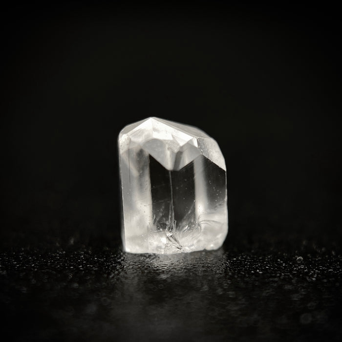 0.73 carat Burmese phenakite drill bit crystal for sale, glass clear, natural termination available at sanctuaryofstones.com photo 6