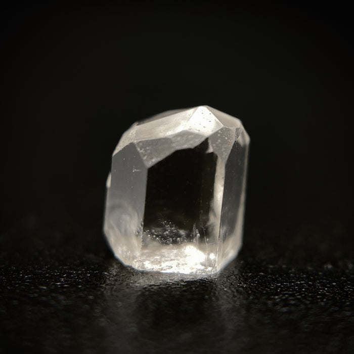 0.73 carat Burmese phenakite drill bit crystal for sale, glass clear, natural termination available at sanctuaryofstones.com photo 8