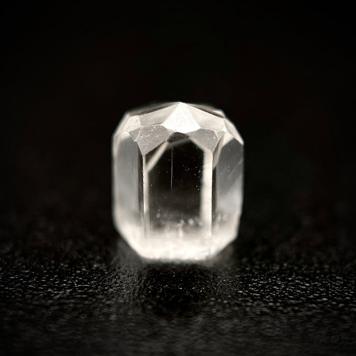 0.73 carat Burmese phenakite drill bit crystal for sale, glass clear, natural termination available at sanctuaryofstones.com photo 2