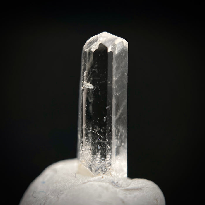 0.735 carat Burmese phenakite drill bit crystal for sale, glass clear, natural termination available at sanctuaryofstones.com photo 8