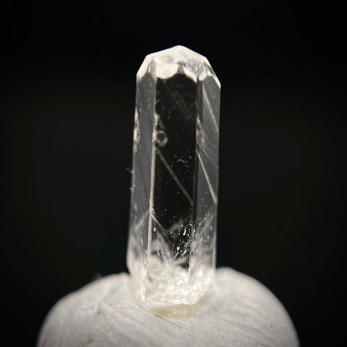 0.735 carat Burmese phenakite drill bit crystal for sale, glass clear, natural termination available at sanctuaryofstones.com photo 7