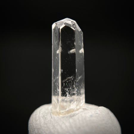 0.735 carat Burmese phenakite drill bit crystal for sale, glass clear, natural termination available at sanctuaryofstones.com photo 9