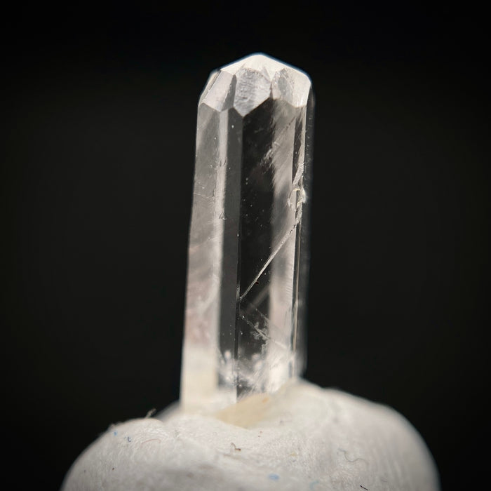 0.735 carat Burmese phenakite drill bit crystal for sale, glass clear, natural termination available at sanctuaryofstones.com photo 11